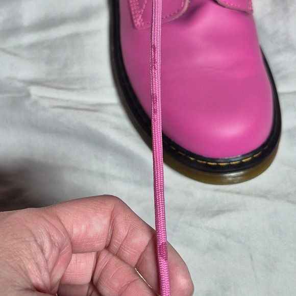 Dr. Martens hot pink combat boots Air Wair zip lace up women's 7 men's 6 - Picture 7 of 11